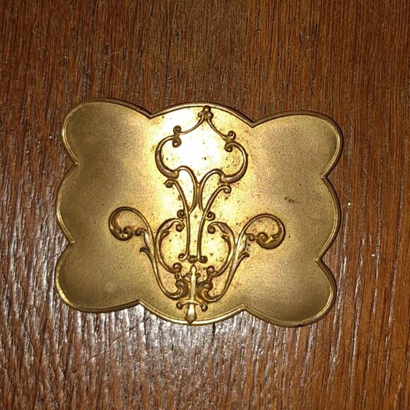 Gold Tone Brass Victorian Style Brooch - Picture 4 of 4